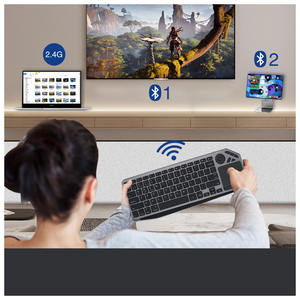 Teclado retroiluminado con diseño alemán recargable, teclado inalámbrico con control remoto Azerty con teclado español para Android TV - Product Image 2