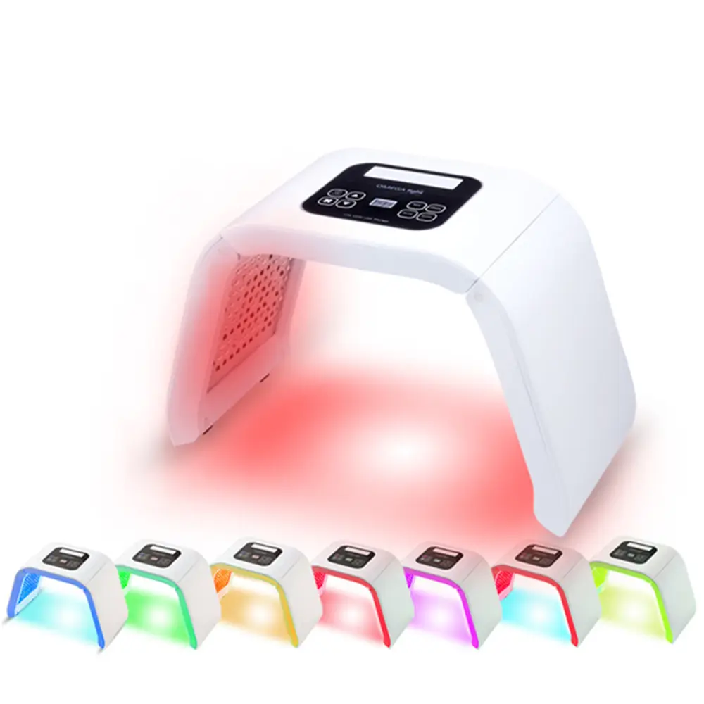 Rotlicht therapie für Gesichts-SPA-Geräte LED-Hautpflege Beauty Face Tool 7-Farben-Lichttherapiemaske LED-Licht Gesichts behandlung Rot & Blau