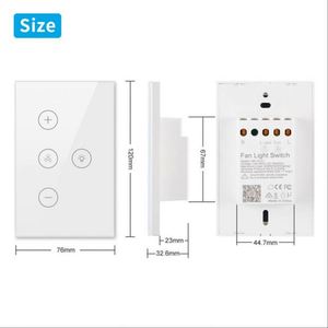 Tuya WiFi Smart Decke Fan Licht Wand Schalter, smart Leben/Tuya APP Timer stimme control und Countdown Verschiedene Geschwindigkeit Control - Product Image 6