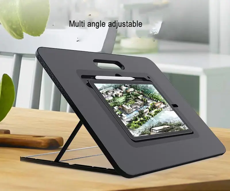 Opvouwbare Plastic Tekening Ipad Houder Multi-Hoek Verstelbare Draagbare Tablet Desktop Stand Voor Ipad