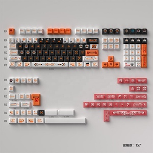 ECHOME Mecânico Futuro Tema Keycap Set PBT <span class=keywords><strong>Custom</strong></span> PC Transparente KeyCap KeyCap Perfil Cereja para Teclado Mecânico