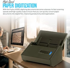 富士通IX500 Scansnap通用串行总线高速云支持文件照片和收据扫描仪，适用于苹果电脑和个人电脑ADF，带双重扫描 - Product Image 5