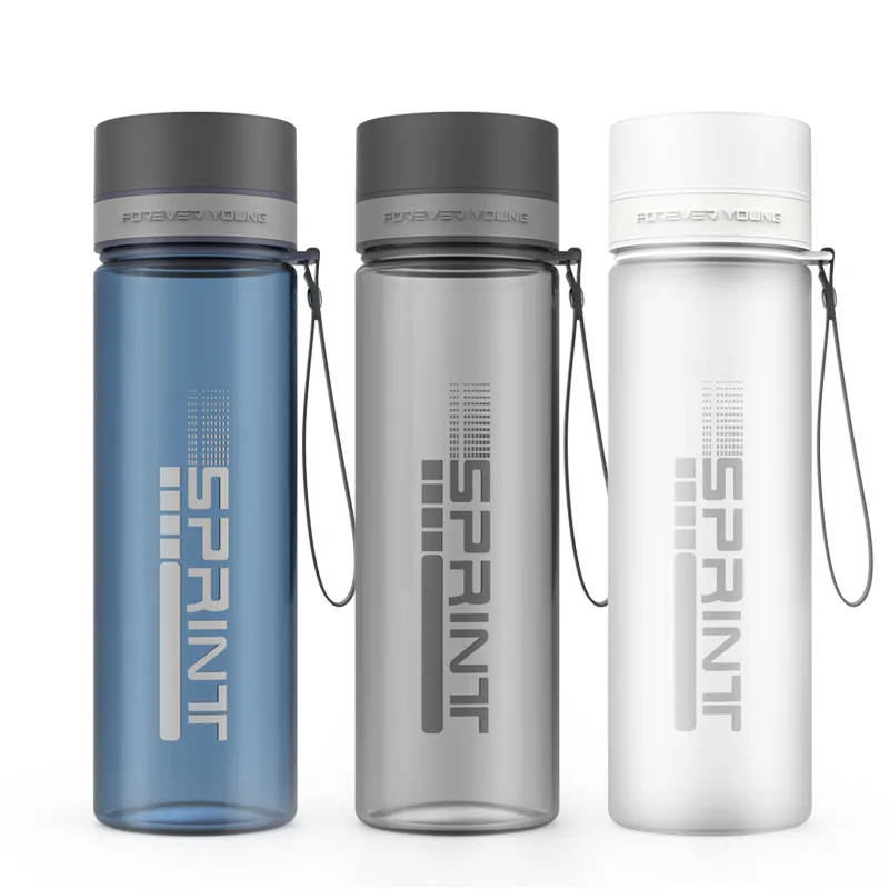 Logo personalizzato bicchieri bocca larga nuovo prodotto 800ml Sport portatile bere bottiglia d'acqua in plastica