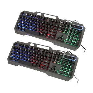 Retroilluminato LED meccanico tastiera mouse combo su misura teclado cablato USB gaming OEM Regno Unito russo ABNT2 tastiera del computer per giocatore - Product Image 3