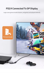 Nuevo adaptador HDTV a Displayport con cable de alimentación USB2.0 Adaptador 4K 30Hz HD a ordenador de juegos DP con cable de pantalla