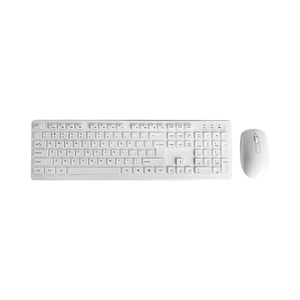 Idioma personalizado Tamaño completo 104 teclas 2,4G Oficina Silencioso Teclado de computadora Multimedia Teclado inalámbrico y combinación de mouse