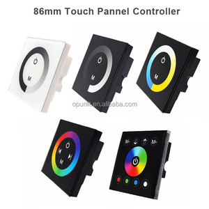 86 Type Wall Switch RGB Touch Panel <strong>Controller</strong> DW CCT RGB Full Touch Tempered Panel Dimmer Wall Mounted Touch Switch <strong>Controller</strong> - Product Image 2