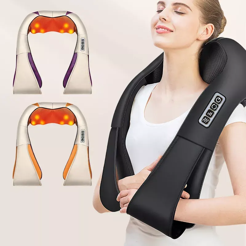 Masseur électrique intelligent pour le dos et le cou avec masseur d'épaule Shiatsu thermique pour soulager les douleurs musculaires