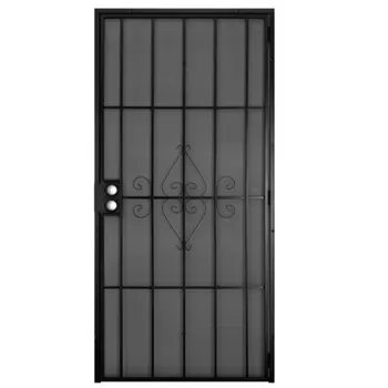 Porta de segurança de metal resistente com revestimento em pó, exterior, portas de segurança de aço