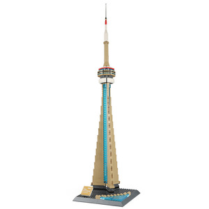 Новая Классическая городская архитектура Wange 4215 CN Tower-Toronto модельный блок игрушечный Канада ориентир набор моделей здания ABS пластиковый замок - Product Image 1