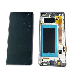 OLED Lcd สำหรับ Sam S10บวกจอแอลซีดีที่สมบูรณ์แบบด้วยการเปลี่ยนกรอบ