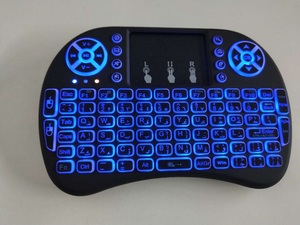 Venta caliente Mini I8 2,4 GHz Teclado inalámbrico 3 colores Retroiluminación Portátil Inalámbrico Mini I8 Ratón y teclado - Product Image 6