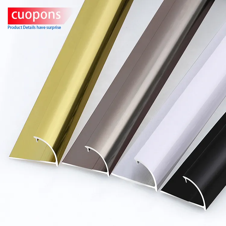 Toco aluminium trim polieren goldst reifen dekorative latte leicht metall profil abgewinkelte wand runde streifen eck schutz schutz??