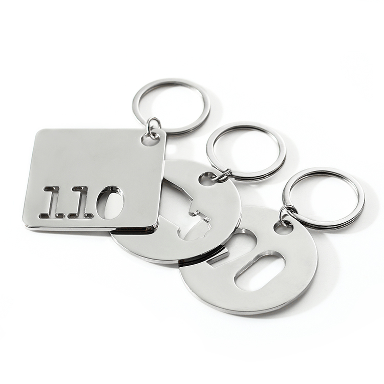 porte-clés miroir argenté