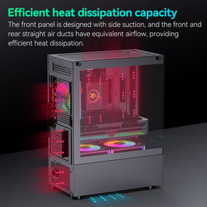 SNOWMAN効率的M ATX PCケースコンパクトアルミ合金シャーシPCゲーム用冷却・省スペース機能を最適化 - Product Image 6