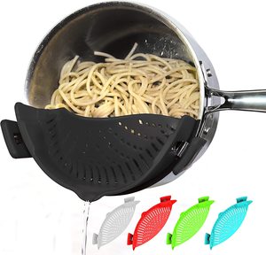 Kitchen Gizmo Snap <strong>Strain</strong> <strong>Pot</strong> Strainer and Pasta Strainer Adjustable Silicone Clip on Strainer for <strong>Pots</strong> - Product Image 2