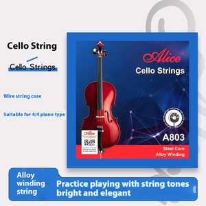 Cuerda de Violonchelo de práctica de prueba de grado Alice A803, cuerda G de núcleo de alambre de acero plástico con envoltura de aleación, características especiales de juego - Product Image 2
