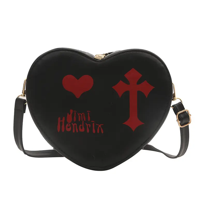 Punk Diablo 2024 nuova moda Trendy Cross Skull amore creativo a tracolla borsa da donna