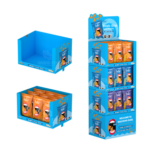 Tùy chỉnh point of Sale tông hiển thị đứng khay sóng <span class=keywords><strong>shipper</strong></span> siêu thị giấy Pop POS hiển thị thực phẩm giá đứng - Product Image 3