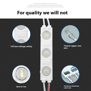 แผง2835 LED 12V แผงวงจรแบบเรืองแสงโมดูล3W สามชิปตัวยึดทองแดงไฟโมดูลแบบฉีดไฮไลต์ - Product Image 3
