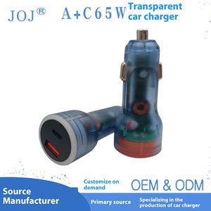 65W hızlı şarj akıllı araç şarj aleti çift USB QC2.0 Huawei için Apple ile uyumlu elektrikli tip-c portu toptan - Product Image 6