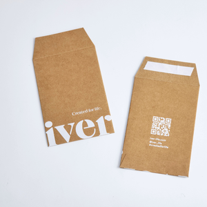 Hete Verkoop <span class=keywords><strong>Custom</strong></span> Papier Kraft Bruine Gele Mini Munt Verpakking Envelop Met Witte Uv Logo Afdrukken - Product Image 2