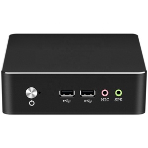 HelorPC Mini Desktop PC portatile Fanless Ce-leron Core 3205U Win10 DDR3L RAM mSATA SSD sistema Home theater piccolo Computer - Product Image 1