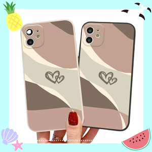 Ins Style Love-heart Shape Shockproof Mobile Phone Cases for Iphone 16 Plus Pro Max 15 14 13 12 11 X Soft Protective Back <strong>Cover</strong>