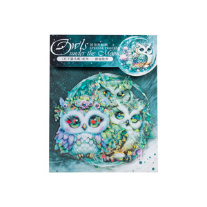6 yaprak/paketi için PET çıkartmalar Moonlight baykuş serisi kabuk ışık el kitap DIY dekoratif çıkartmalar 4 stilleri