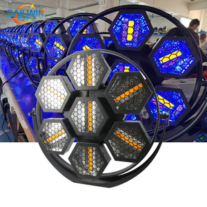 Pixel Stage Light RGB Control New Halogen SMD5050 DMX Hexagonal Big Retro <strong>LED</strong> 7X60W Bar Club Party 7*60W Rgb+warm White 85 - Product Image 5