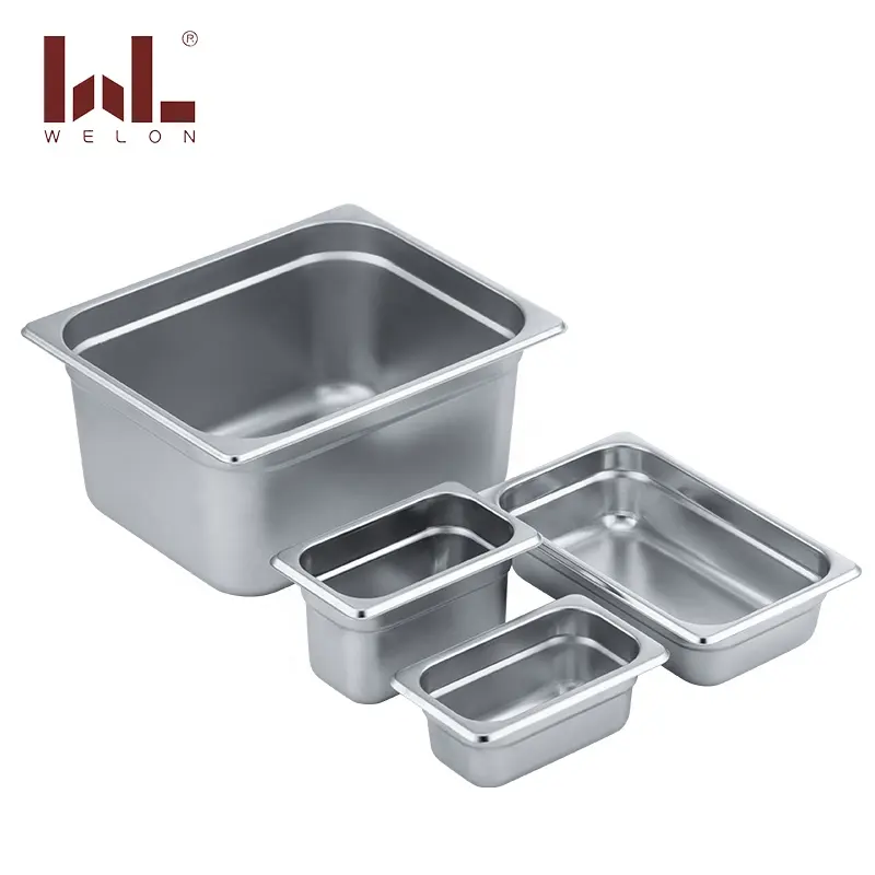 Full Sizes European Style and American Style Stainless Steel 201 Hotel Buffet Food Container Gastronorm GN Pan