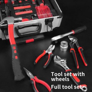 Aluminum Trolley Case Tool Set Silver Household Hand Tool <strong>Kit</strong> Case Complete Household Tool <strong>Kit</strong> for DIY Projects Gift - Product Image 4