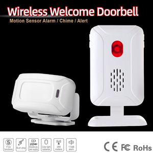 Sensor de movimiento infrarrojo Pir, timbre inalámbrico y alarma de alerta de entrada, alarma de puerta ABS, Sensor Detector humano para niños - Product Image 4