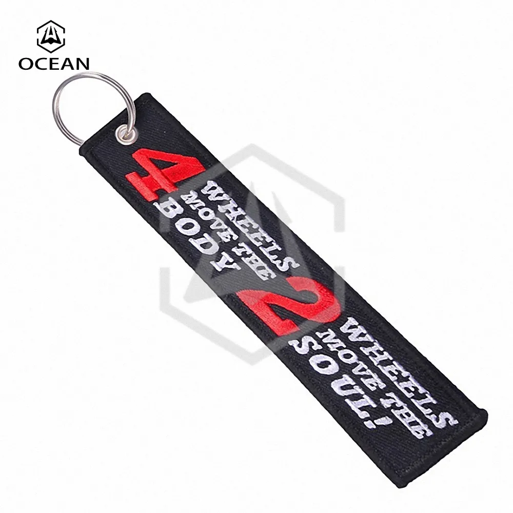 Anime thêu Key fobs Key tag xe máy xe ô tô Ba Lô Quà tặng khuyến mãi móc khóa vòng chìa khóa