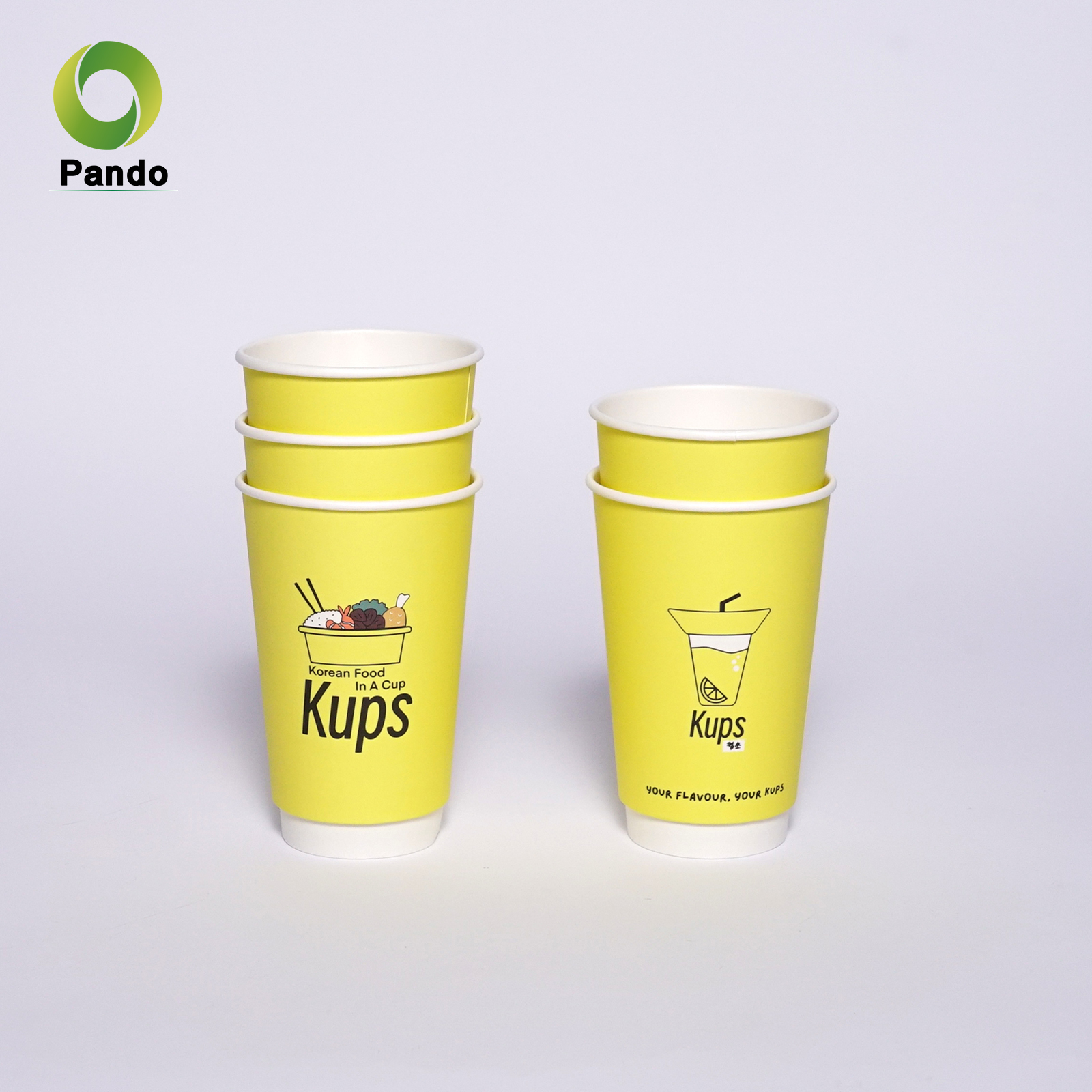 Vaso de papel amarillo