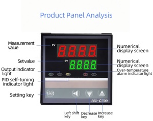 0-1300C <strong>Temperature</strong> <strong>Controller</strong> with Intelligent Digital Display Is Adjustable for <strong>K</strong>-type Thermocouples - Product Image 3