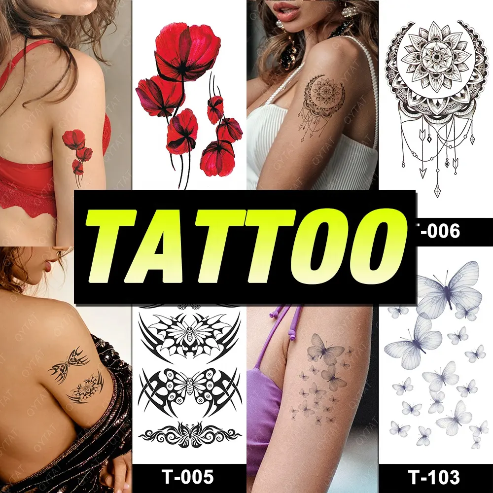 De las chicas de moda Sexy tatuaje etiqueta engomada del tatuaje