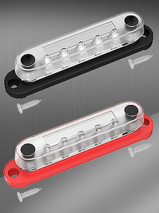 Daiertek Thanh Xe Buýt 300 Amp Dây Phân Phối Điện Đầu Cuối Thanh Xe Buýt Điện 12V CỘT 7 X M6 Cho Xe Hơi Tàu Biển - Product Image 6