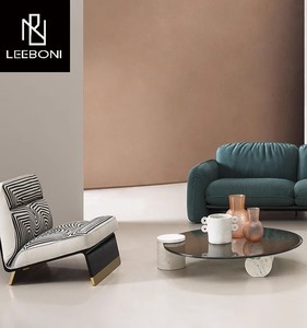 Tùy chỉnh thực hiện phòng khách đồ nội thất bằng đá cẩm thạch + kính Trung tâm Bàn cà phê hiện đại sang trọng Kính hàng đầu Bàn cà phê - Product Image 3