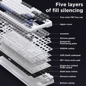 AULA F87 Custom RGB Backlit 87-Key USB DIY Mechanical Gasket <strong>Structure</strong> Mini Style <strong>Computer</strong> Wireless Gaming <strong>Keyboard</strong> - Product Image 4