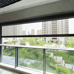 Hiện đại điện Con lăn Rèm tre thông minh có thể điều chỉnh phân vùng dù để che nắng Windproof rèm cửa chớp màn UV/Heat-proof - Product Image 2