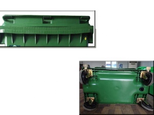 1100L çöp kutusu tekerlekli plastik çöp kovası çöp açık çöp kutusu 1100 litre plastik haddeleme kapak tipi - Product Image 3