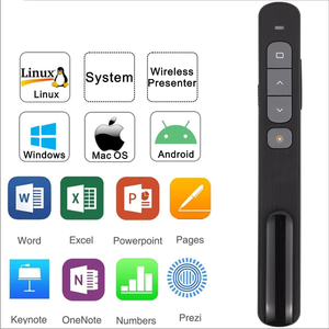 Popolare puntatore Laser verde Clicker di presentazione Wireless da 2.4GHz per Mac/Win/Computer/Laptop