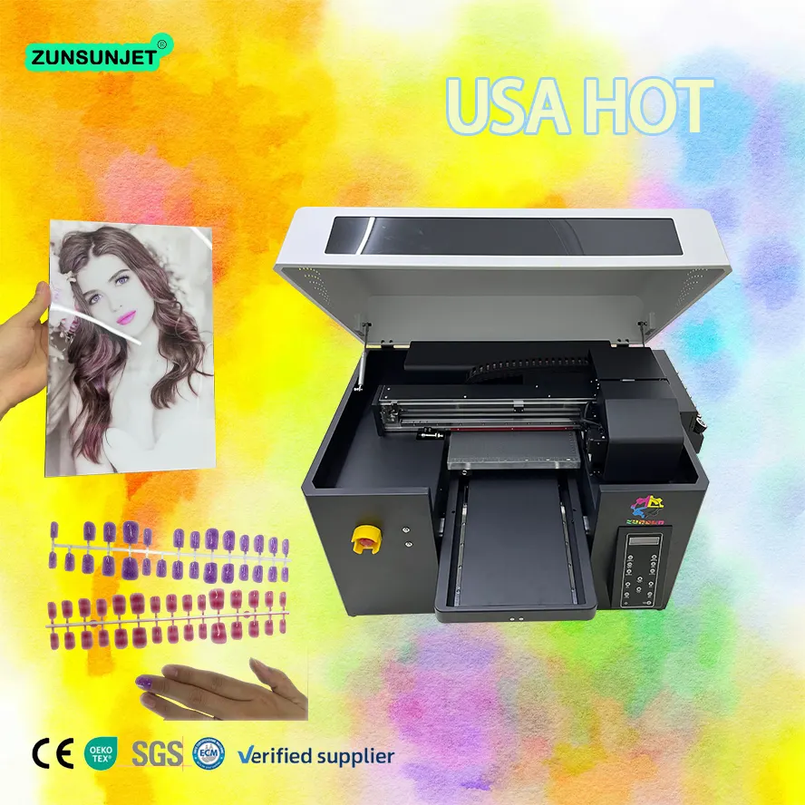 Impressora De Cracha Pvc Impresora Uv A3 Barniz Mini Impresora Uv Multifuncional
