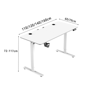 办公用智能电动矩形可调豪华书桌金属框架立式升降台 - Product Image 2