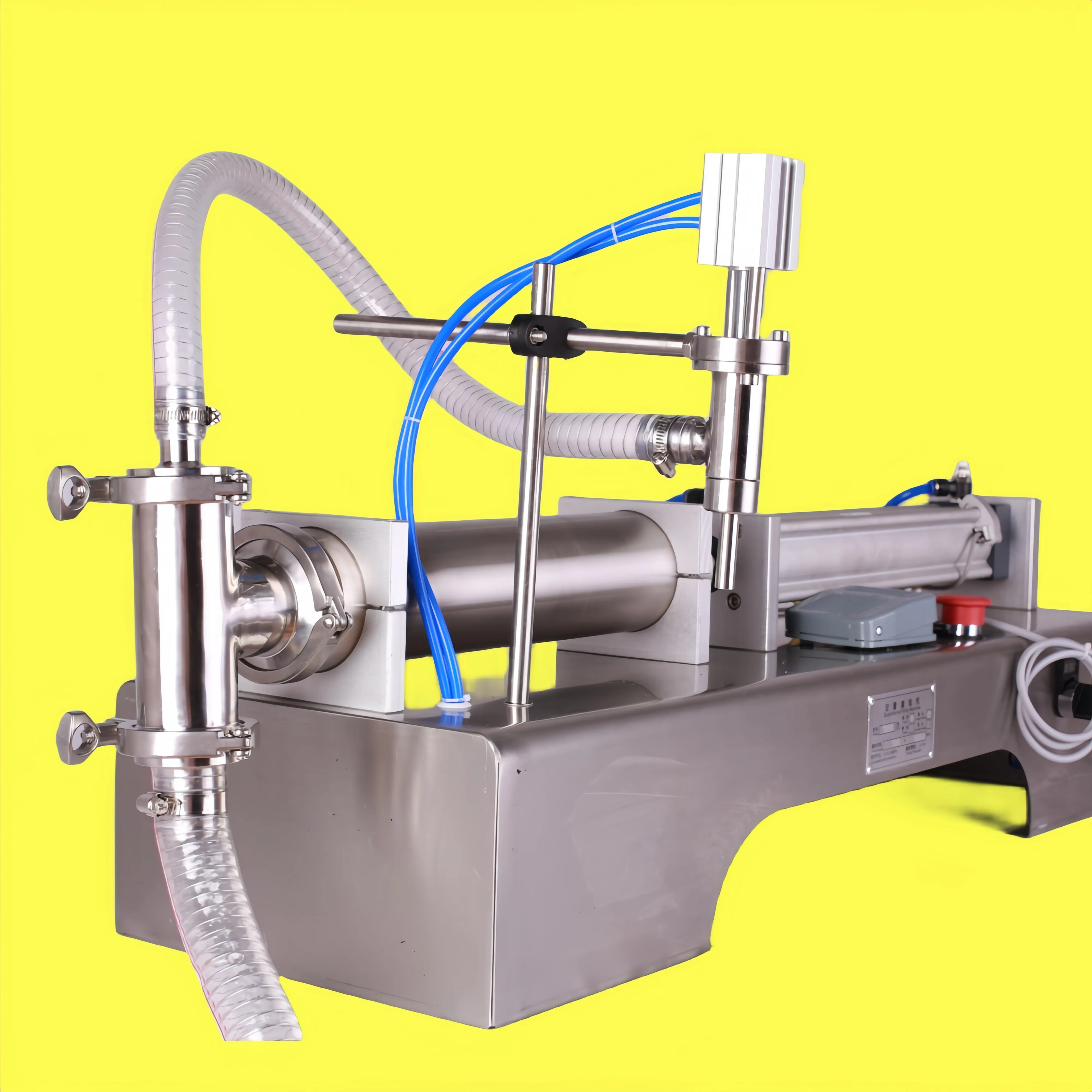 Halbautomatische Einkopf-Flaschen-Flüssigkeitsabfüllmaschine kleiner Pedal-elektrische Flüssigkeitsabfüllung