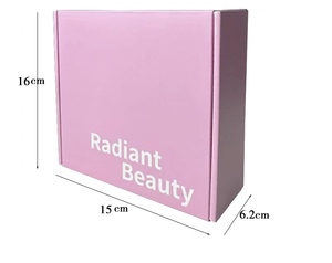 HuiLong özel Logo pembe oluklu kağıt mailler nakliye kutusu küçük iş için karton ambalaj Boxesfor kozmetik/cilt bakımı - Product Image 1