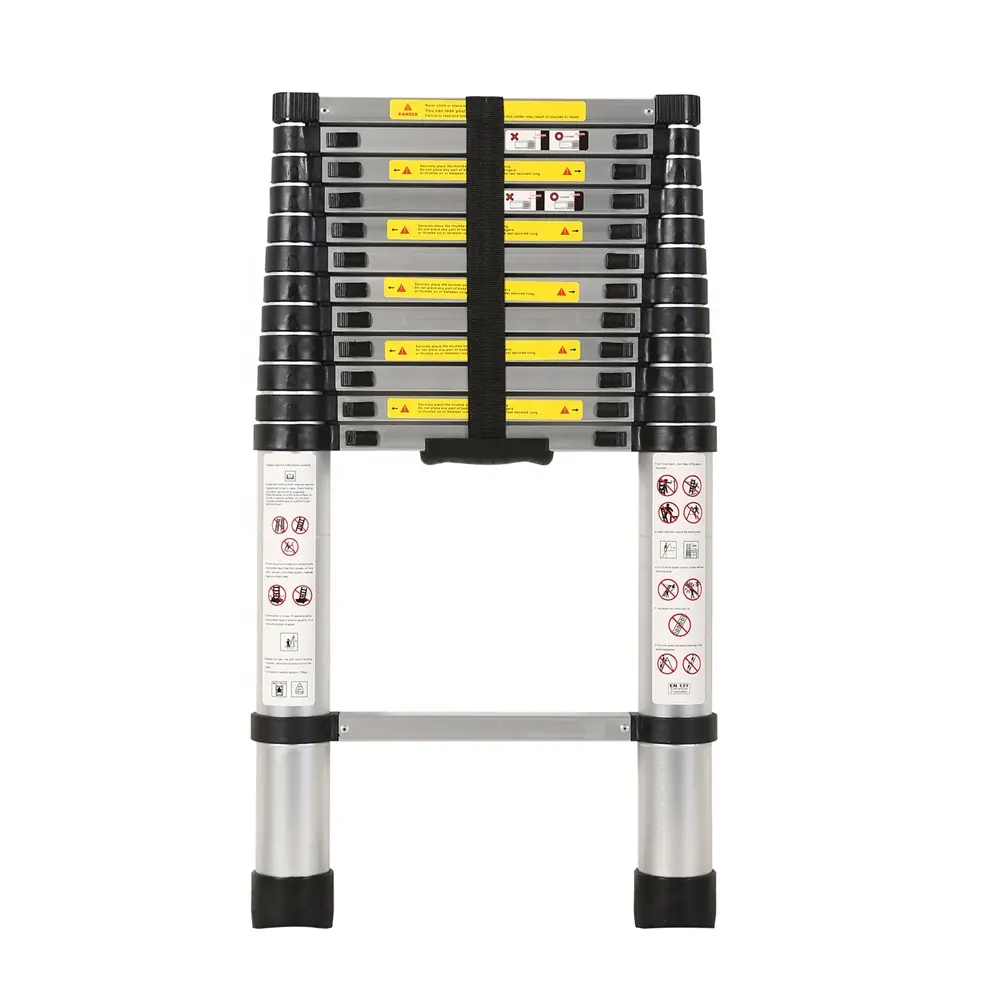 ที่มีคุณภาพสูง12 .5ft/ 3.8เมตรบันไดอลูมิเนียม13ขั้นตอน En131ใบรับรองบันไดกล้องส่องทางไกล