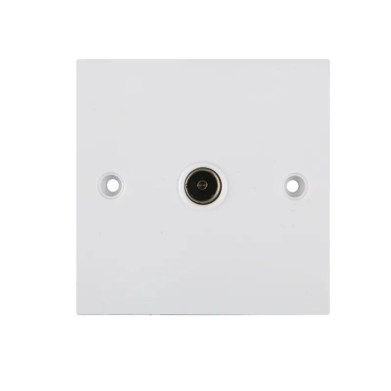 86*86mm UK Face Plate with 1*PAL Female for TV Wall Plate