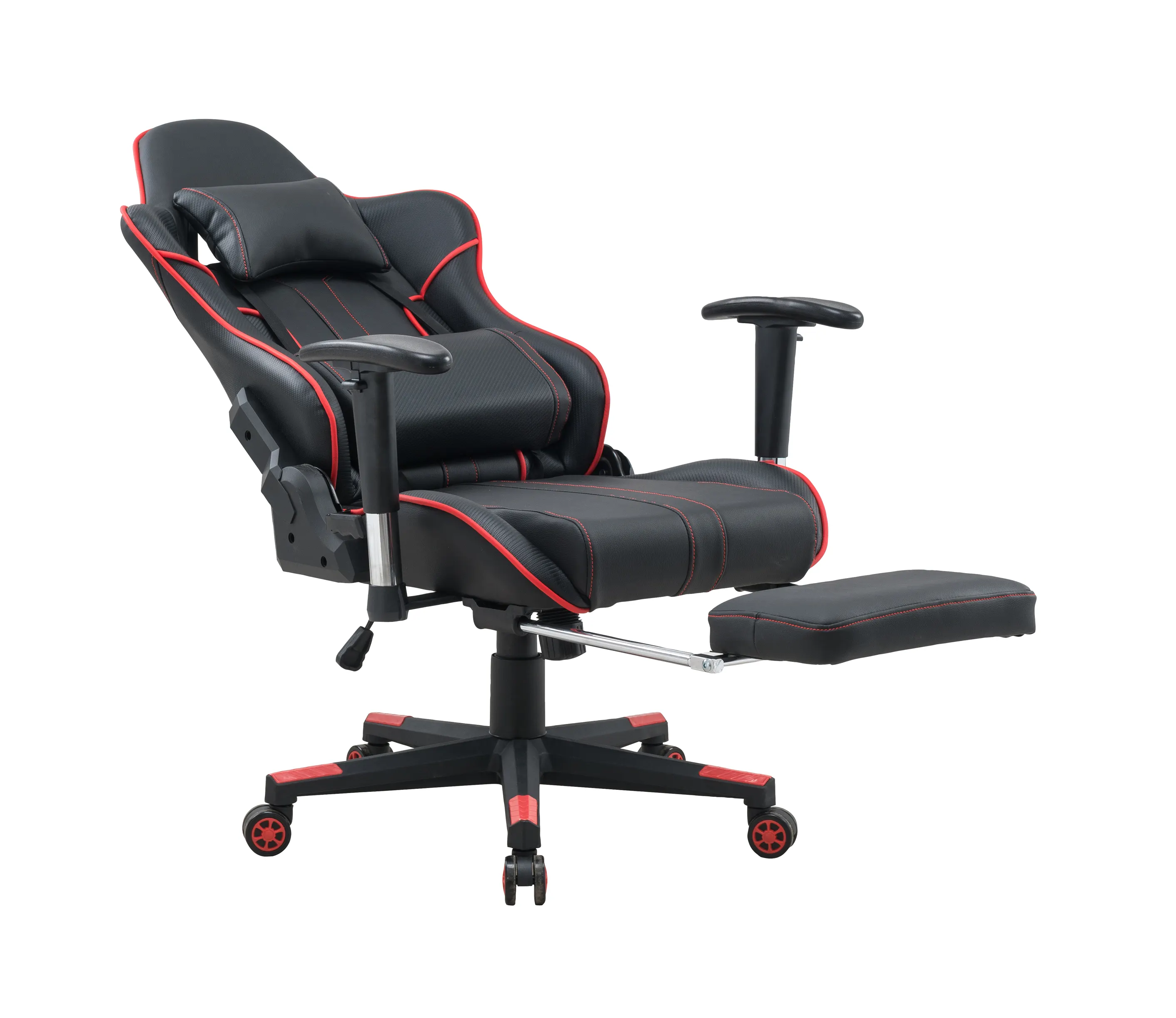 2022 nouvelles chaises de jeu planche de bois chaise en cuir ergonomique inclinable avec repose-pieds, chaise de jeu de Style course,